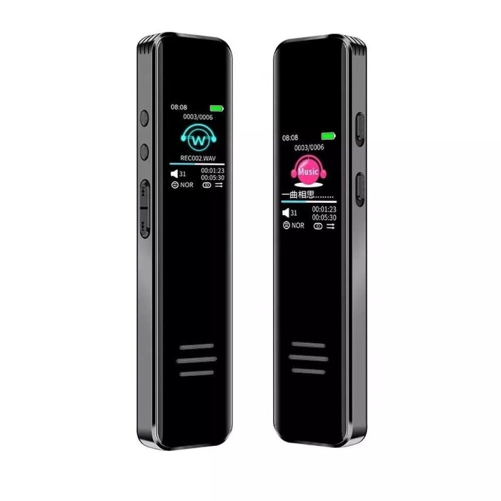 REGISTRATORE VOCALE DIGITALE PORTATILE LETTORE MP3 WAV USB AUDIO 8GB Q-LC501