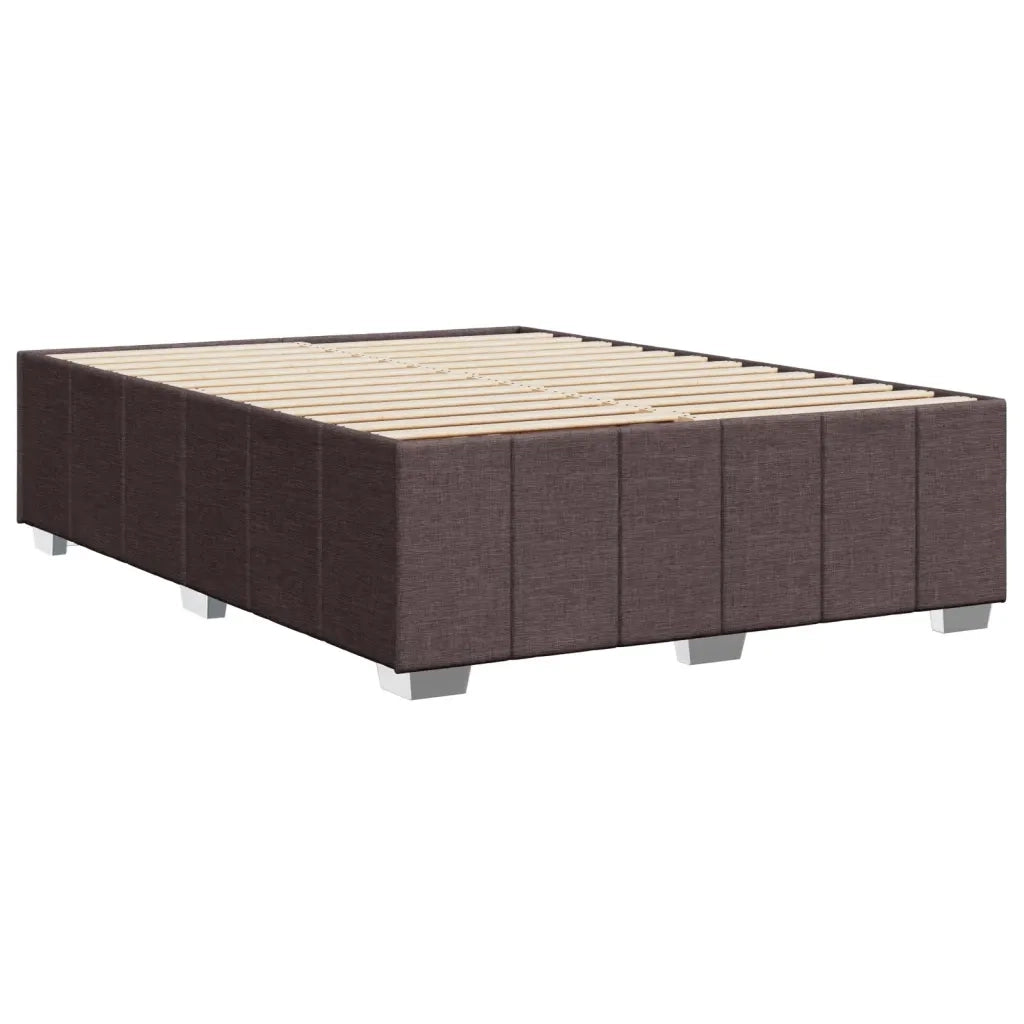 Giroletto senza Materasso Marrone Scuro 140x190 cm Tessuto 3284835