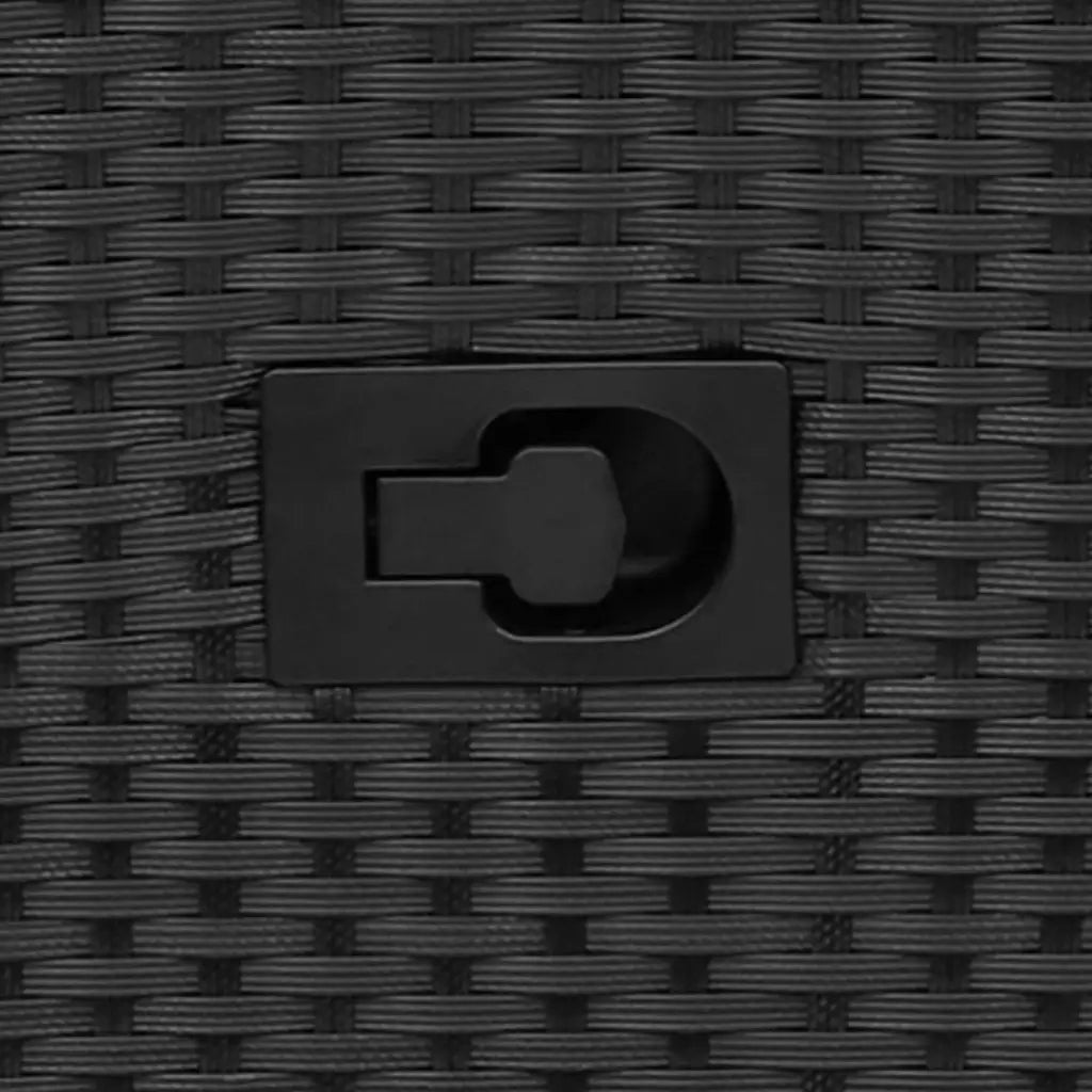 Set da BistrÃ² 3 pz con Cuscini Nero in Polyrattan