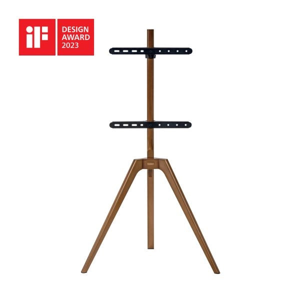 Staffa  pavimento per tv 45-65 load 40kg 400x400 legno design - S603