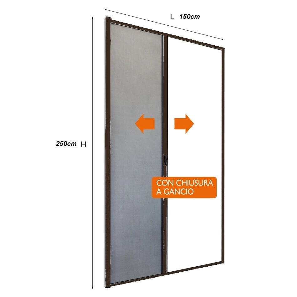 ZANZARIERA A RULLO FLASH 150XH250CM MARRONE 8017