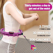 Cintura Fitness per Adulti - Cinture Fitness Intelligenti - 24 Posizioni Flessibili e Regolabili - Massaggio 360 Gradi - Registrazione Dati Intelligente - Non Si Sfilano - Blu