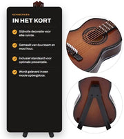 Chitarra Miniatorea in Legno - Con Custodia di Riposo - Decorazione Artigianale - Materiale di Alta Qualità - 14 cm - Chitarra Decorativa