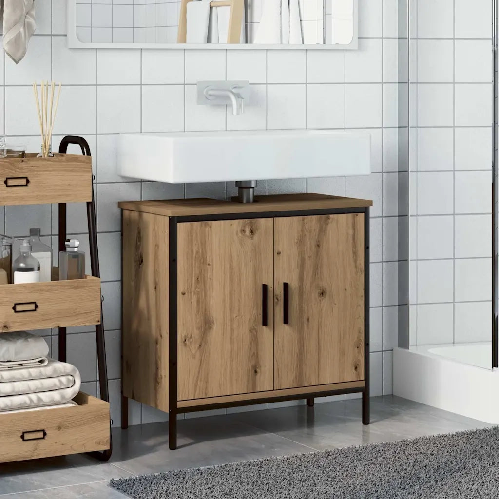 Mobile Sottolavabo Rovere 60x30x60 cm Legno Multistrato 857699