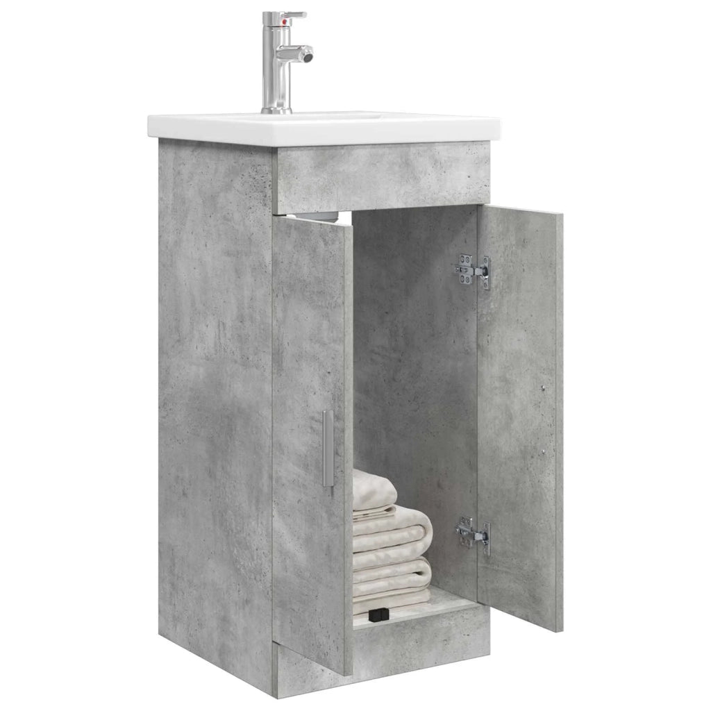 Mobile da bagno con lavabo Grigio Cemento 42 x 40 x 84,5 cm 890675