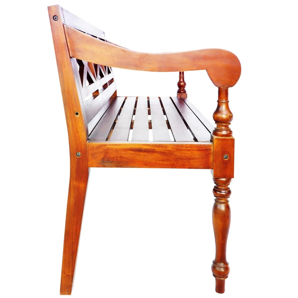 Panca/panca Batavia 123 x 50 x 81 cm legno massello di mogano marrone scuro 02_0010923