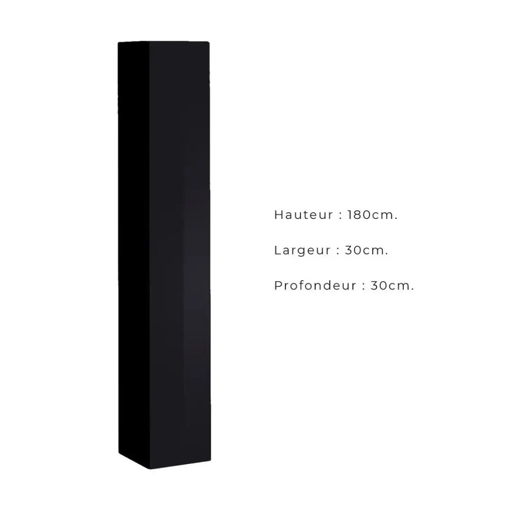 Colonna sospesa – Nero – Collezione SWITCH – 1 porta – 30x180 cm – Design moderno