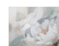 Dipinto su Tela Crem Flower 80x3,7x100 cm in Legno di Pino e Canvas Multicolor