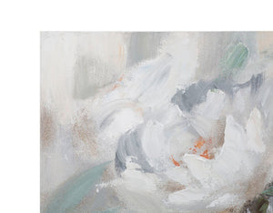 Dipinto su Tela Crem Flower 80x3,7x100 cm in Legno di Pino e Canvas Multicolor