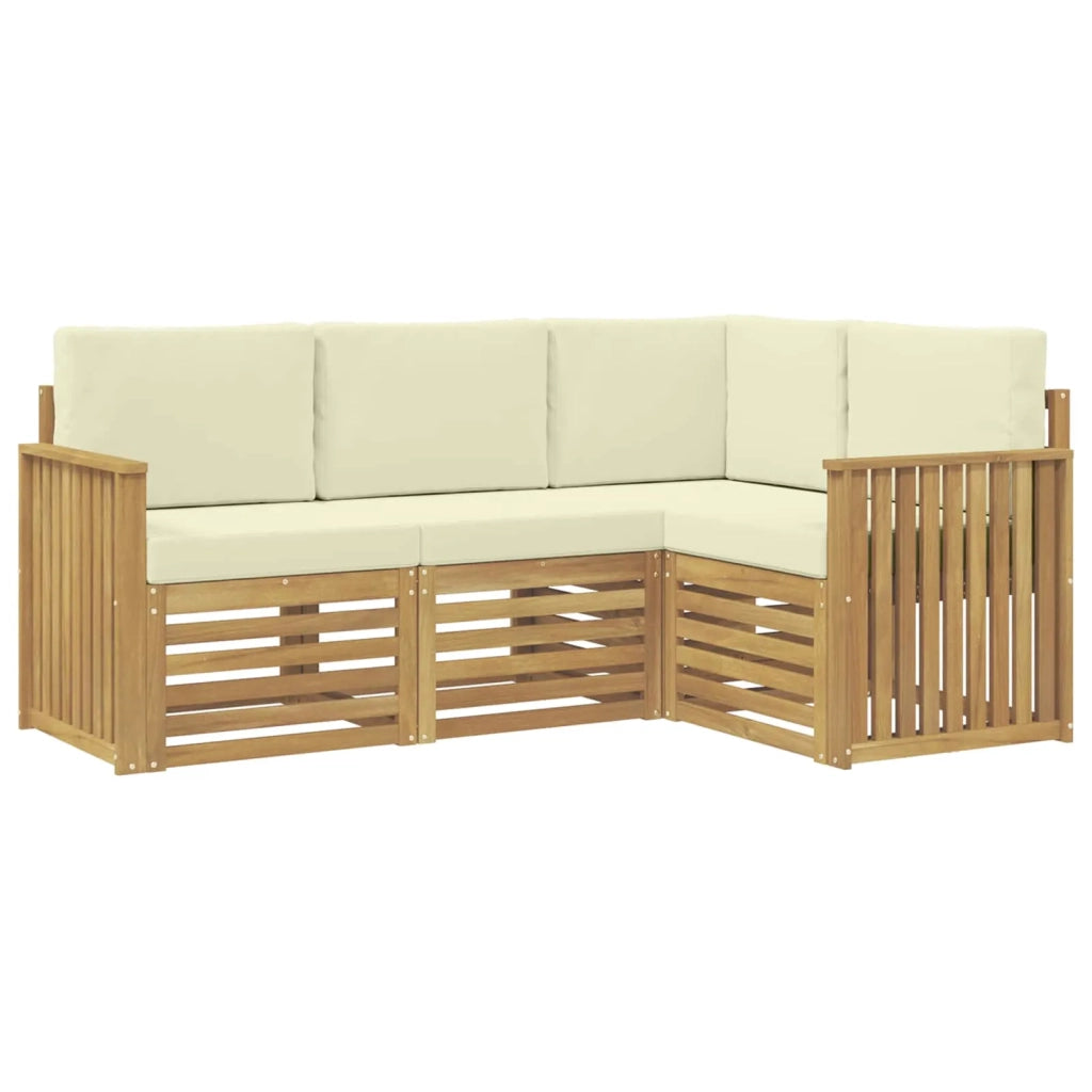 Set divani 4 pcs Bianco e Crema 187,5 x 128,5 x 73 cm 3391750