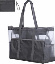Tas da Bagno XXL per Famiglia - Borsa da Bagno Grande con Cerniera, Ripiegabile - Grigio