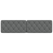 Cuscino Testiera Grigio Scuro 200 cm in Tessuto