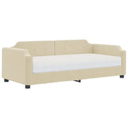Divano letto | Sof¨¤ letto | Letto singolo con Materasso Crema 90x200 cm in Tessuto