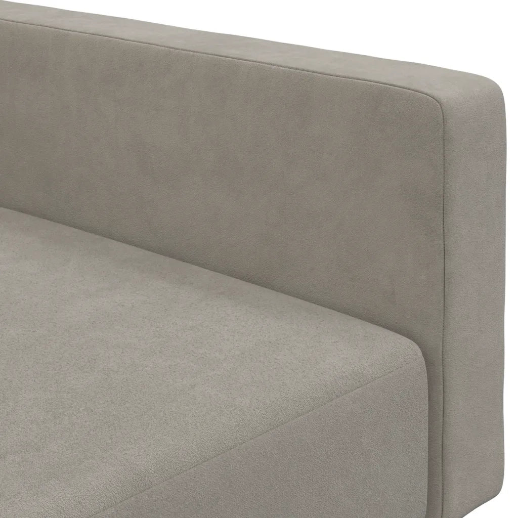 Divano Letto a 2 Posti Grigio Chiaro in Velluto 375737