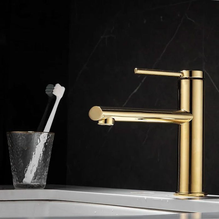 Rubinetto Da Lavabo Rea Oval Gold Low