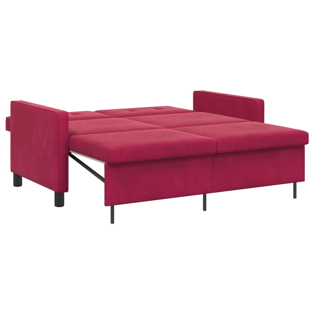 Divano letto Rosso Vino Tessuto 42033357