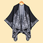 Sciarpe e scialli da donna all'ingrosso, jacquard vintage, spessi, caldi, con spacco.