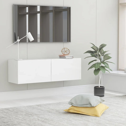 Mobile Porta TV Bianco 100x30x30 cm in Legno Multistrato 801481