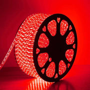 Trade Shop - Striscia Led Luminosa Flessibile 100mt Luce Rossa 5050 220v Illuminazione Esterno -