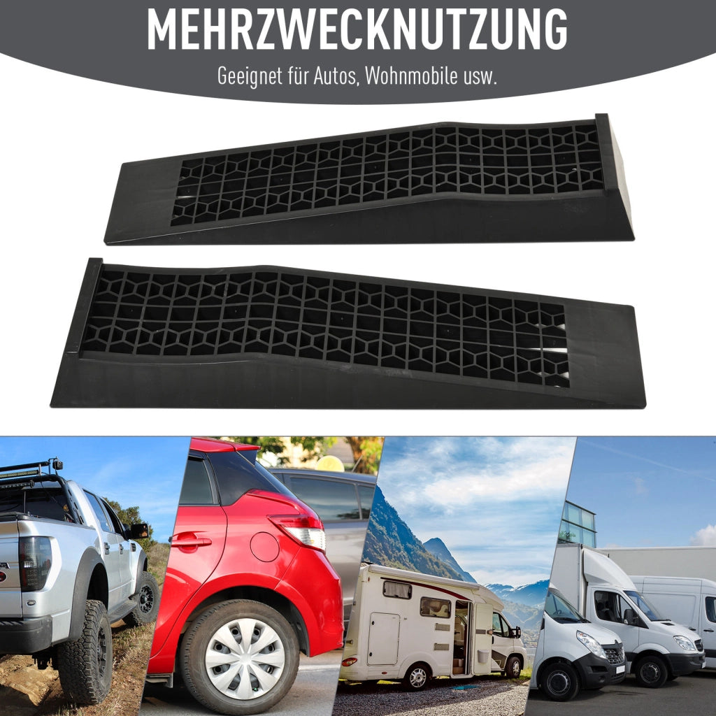 Set Rampette 2 Pezzi ¨C zephmum ¨C Nero, Plastica, 3 Tonnellate