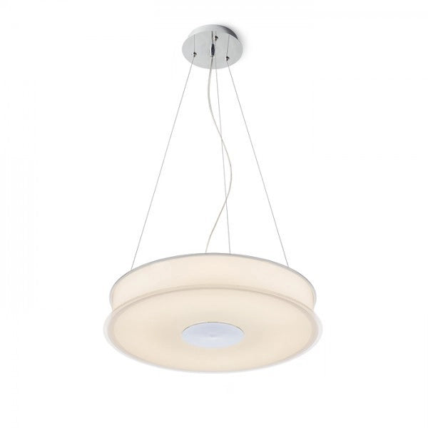 Lampada Lampadario ASTERI a sospensione vetro satinato/cromo 230V 2GX13 40W