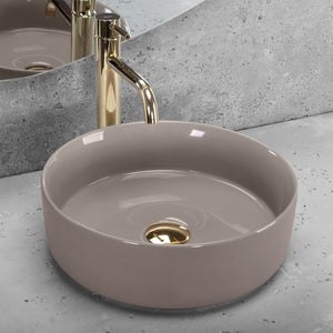 Lavabo Da Appoggio Rea Sami Beige Shiny