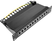 Pannello patch 10" per rack 12 porte RJ45 Cat.6A FTP 1U
