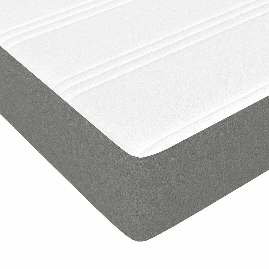 Materasso Molle Insacchettate Rigidità Media Grigio Scuro 120x190x20 Tessuto 4007142