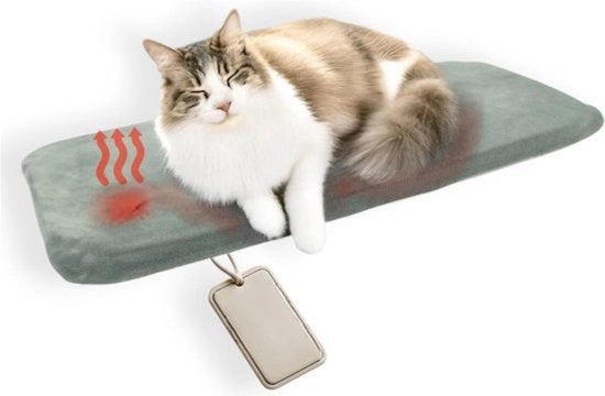 Sedile per gatti - cuscino ortopedico per animali domestici - 1 - grigio - cotone - 60x40 cm