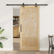 Porta scorrevole Naturale e Nero 86 x 198,5 cm