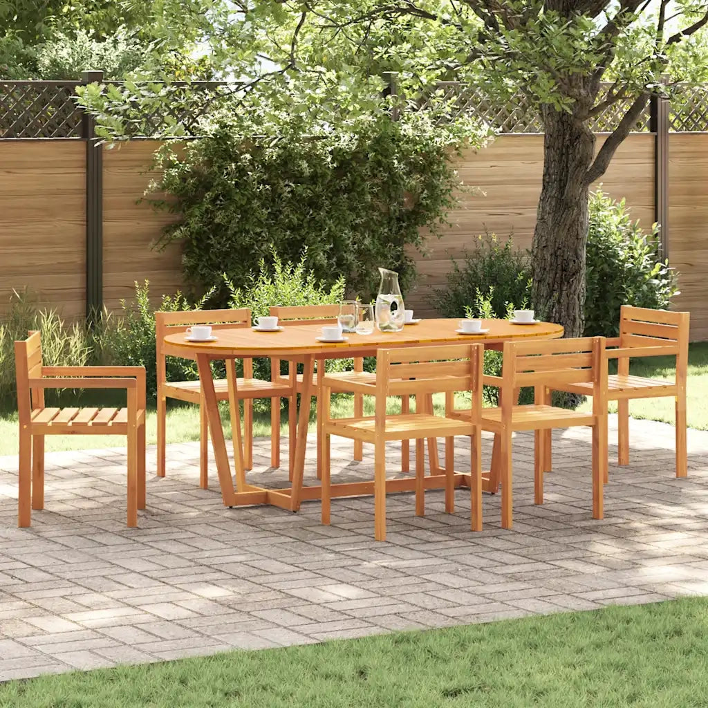 Set da pranzo da giardino da 7 pz in Legno Massello di Acacia 3334772