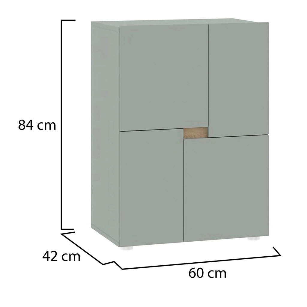 Madia Lerinito, Credenza un Ripiano, 60x42x84h cm Verde