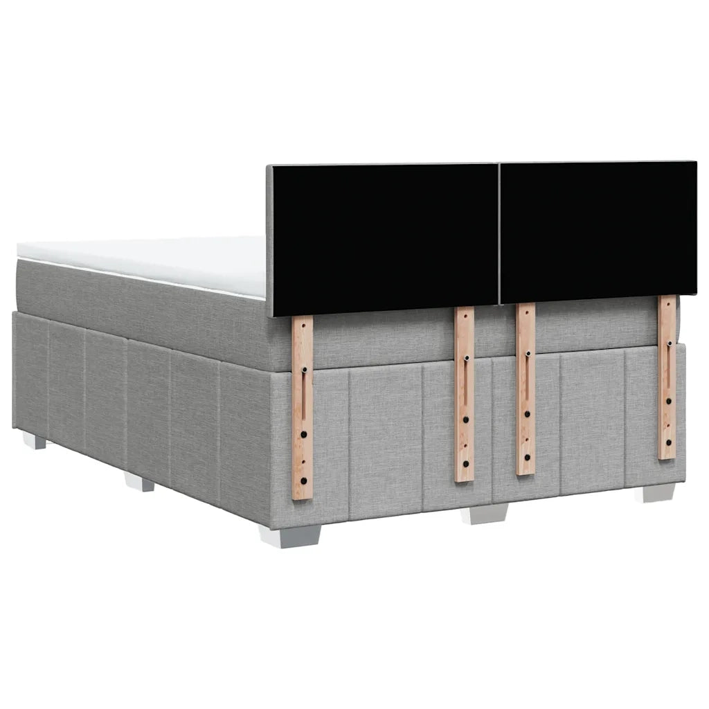 Giroletto a Molle con Materasso Grigio Chiaro 160x200cm Tessuto 3289412