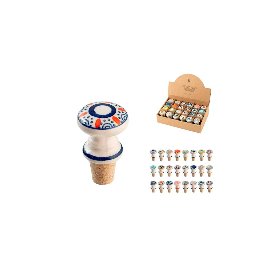 Tappo in sughero con inserto in ceramica assortito 1 pz