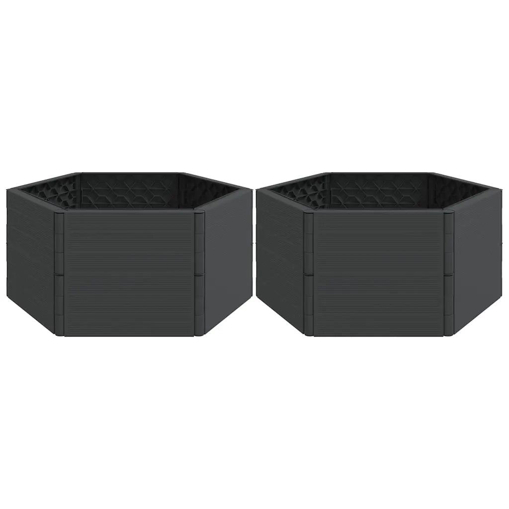 Fioriere da Giardino 2 pz Antracite in PPcod mxl 76886