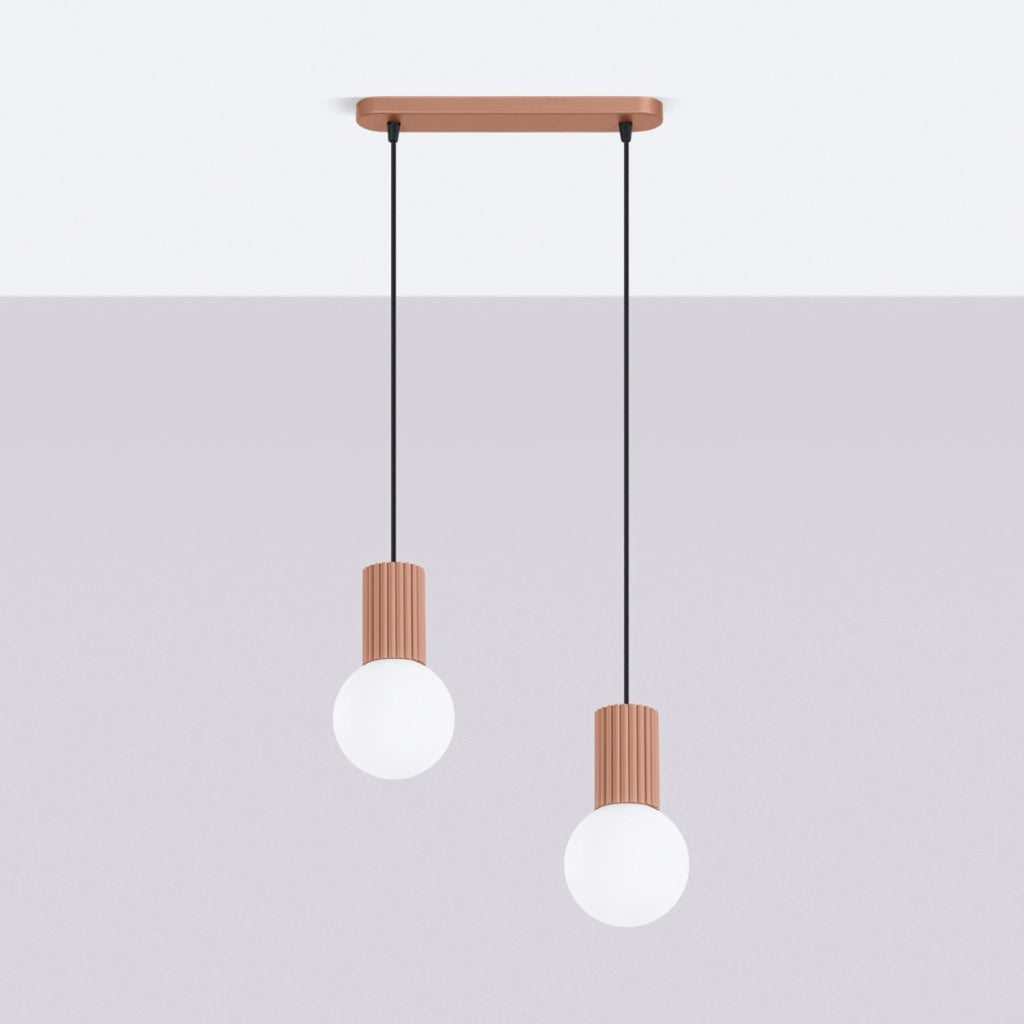 Lampada a sospensione HALO 2L mocca
