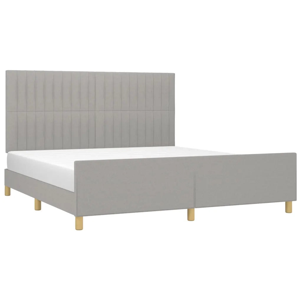 Giroletto senza Materasso Grigio Chiaro 160x200 cm Tessuto