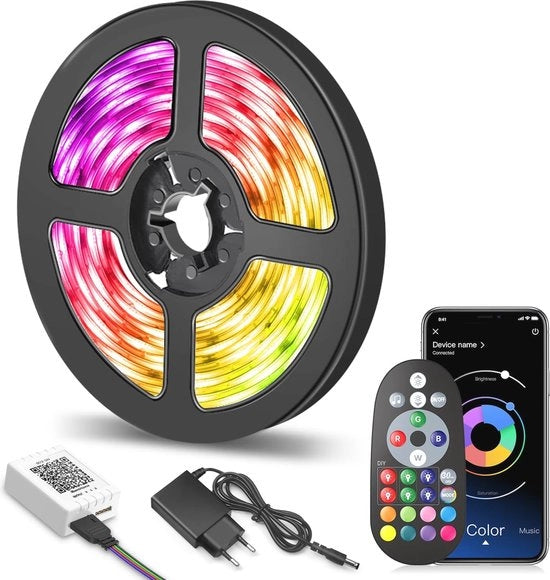 Fascia LED a LED 15M con Bluetooth illuminazione RGB String - Controllo remoto sincronizzazione con la musica - Decorazione per la casa