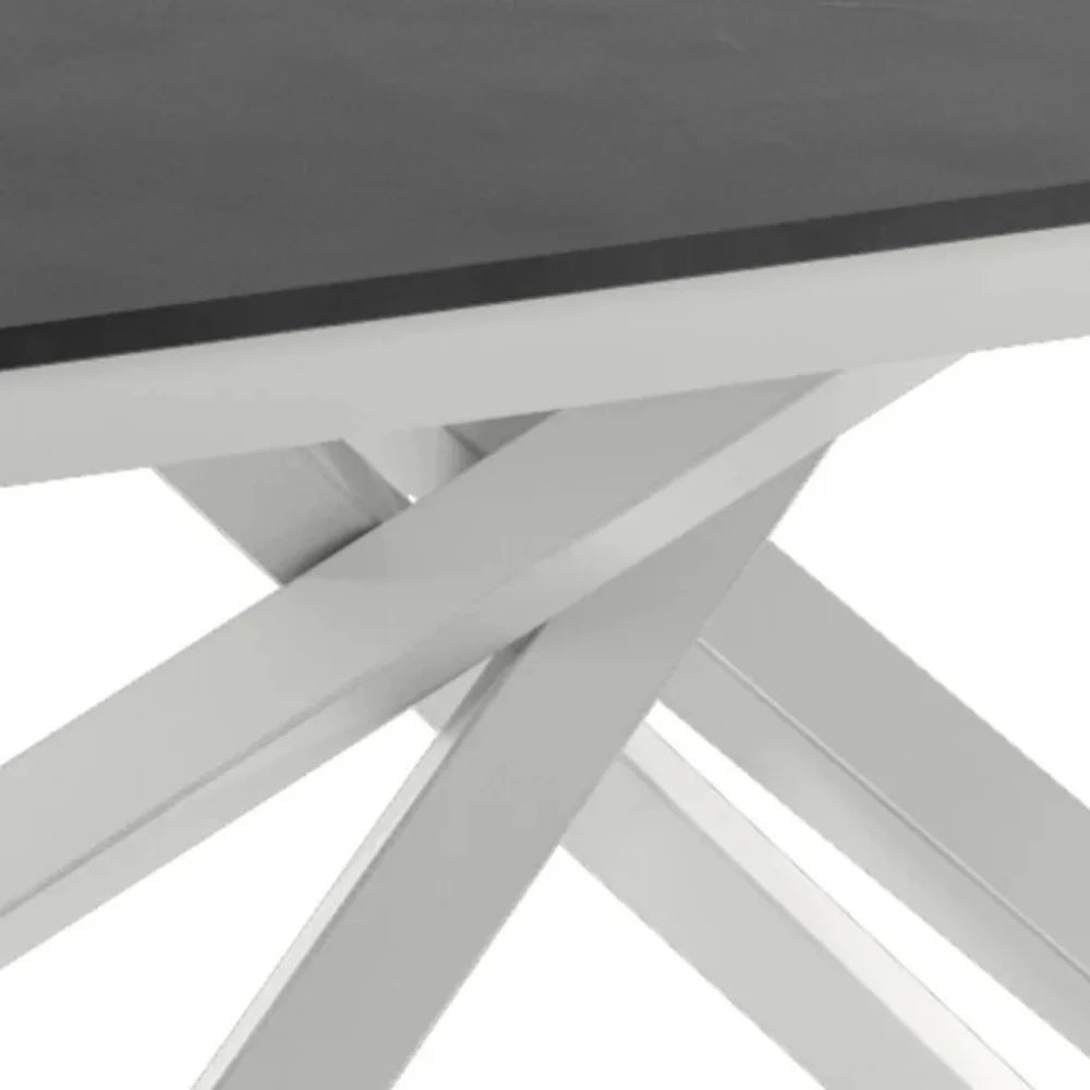 Tavolo da pranzo allungabile effetto cemento grigio Pluto 140-190x90 cm fino a 8 posti Made in Italy | Duzzle
