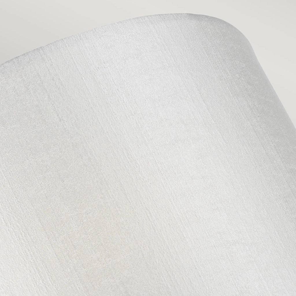 Applique Cooper cromata con paralume crema E27 23cm