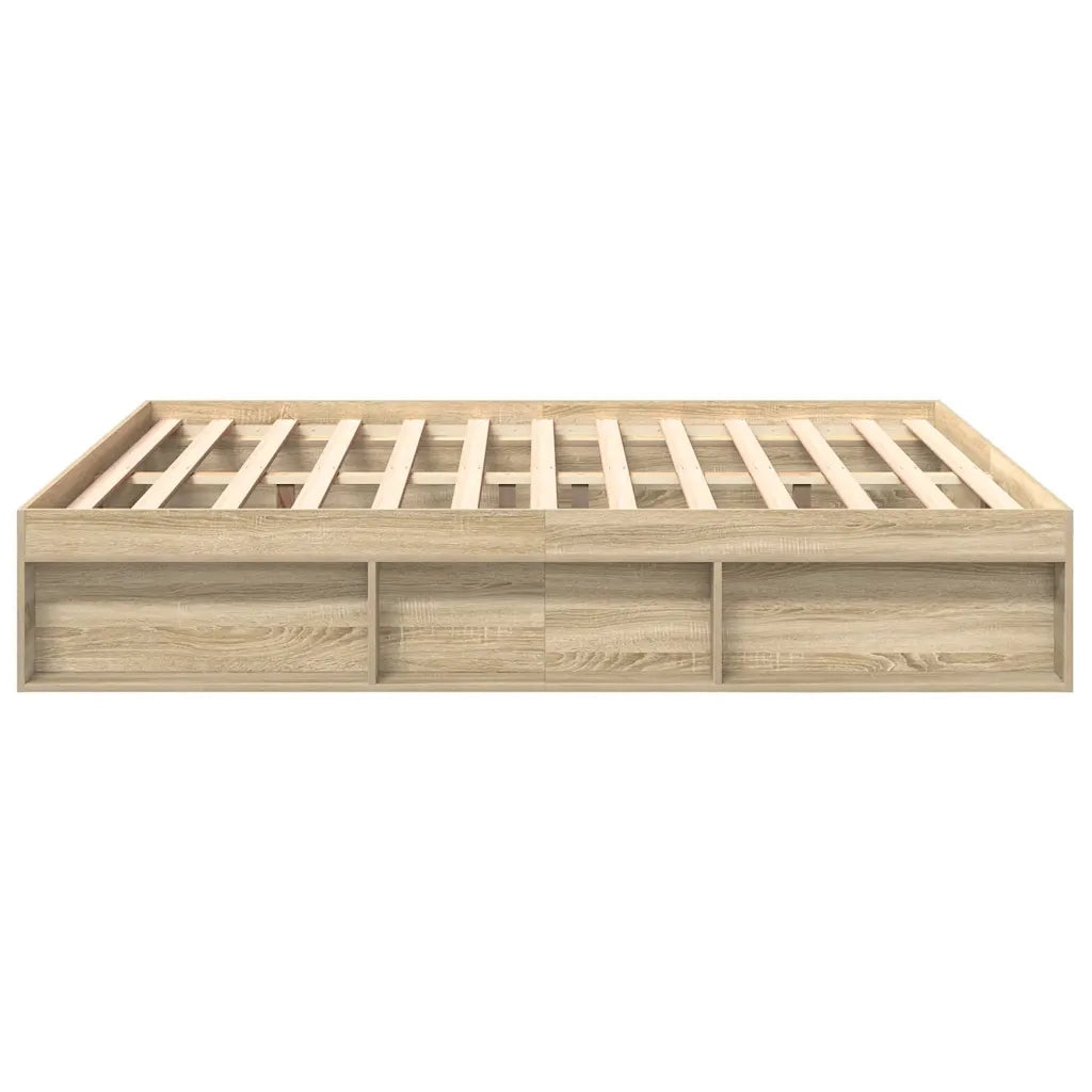 Letto matrimoniale | Letto per adulti | Giroletto Rovere Sonoma 200x200 cm
