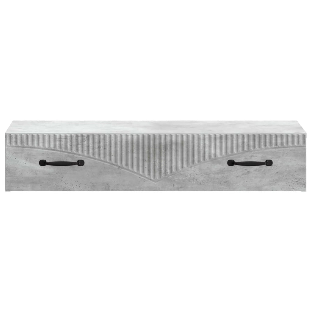 Tavolino da Parete Laterale Grigio Cemento 87,5 x 34,5 x 17 cm 899008