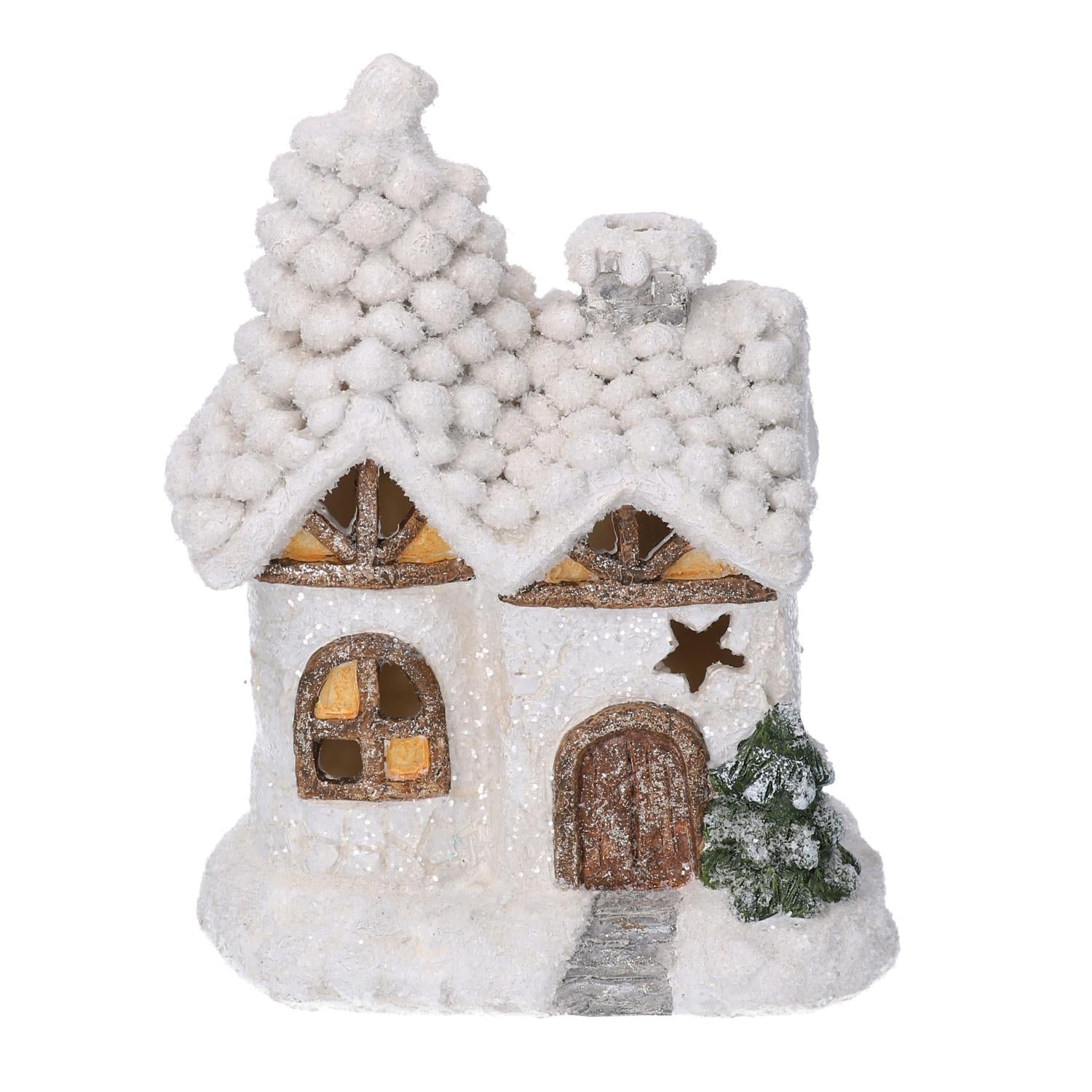 Casetta resina led bianco cm 17x11,5xh22