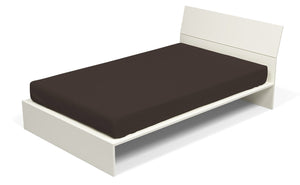 Lenzuolo Sotto 1 Piazza e Mezzo con Angoli ed Elastico Tinta Unita Marrone