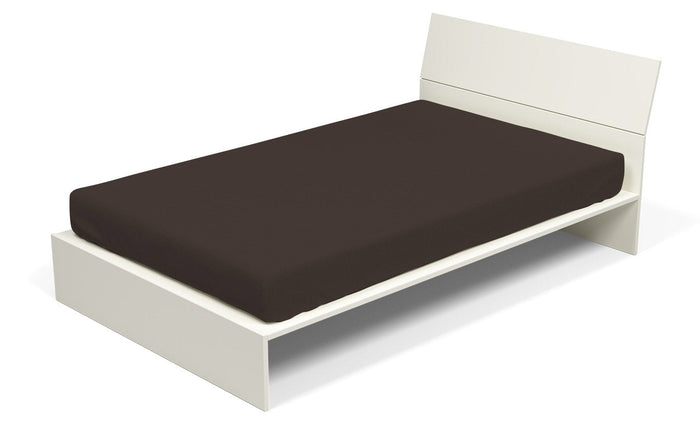 Lenzuolo Sotto 1 Piazza e Mezzo con Angoli ed Elastico Tinta Unita Marrone