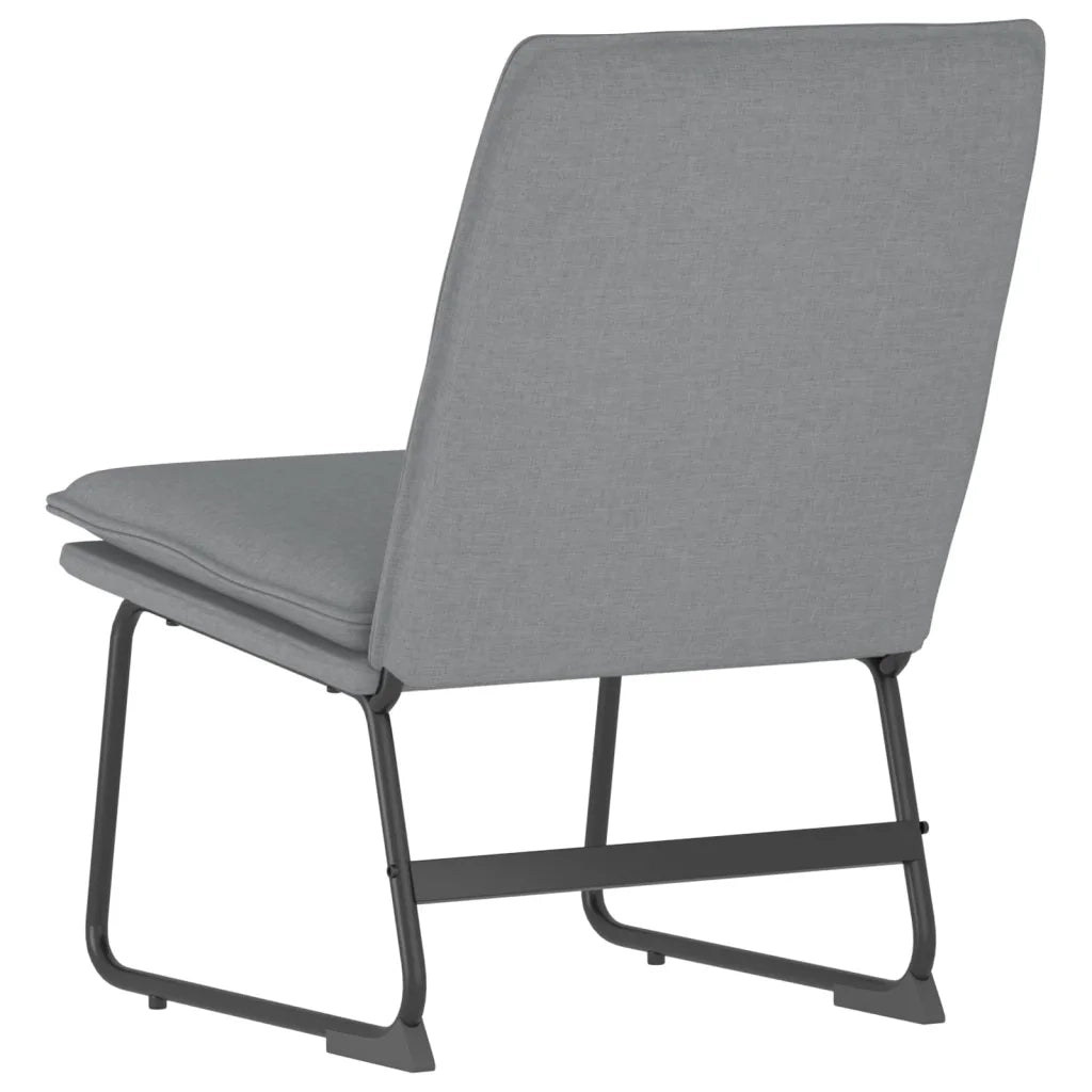 Sedia Lounge Grigio Chiaro 52x75x76 cm in Tessuto cod mxl 5592