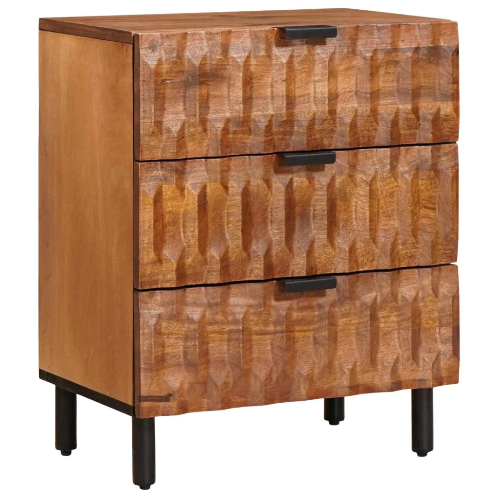 Comodino | Armadio da Notte | Mobiletto da notte con cassetto Marrone 50 x 33 x 62 cm