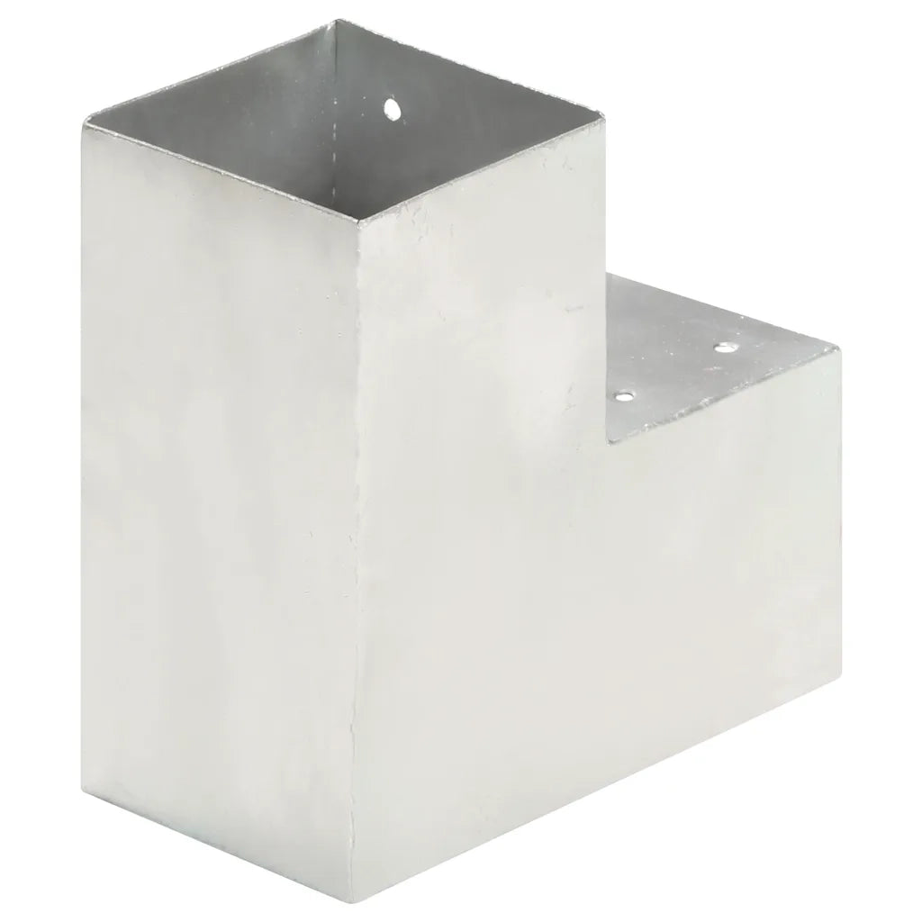 Connettore per Pali a Forma di L in Metallo Zincato 101x101 mm cod mxl 64068