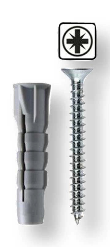 Barattolo 140 Tasselli+Viti UV 8x40MM
