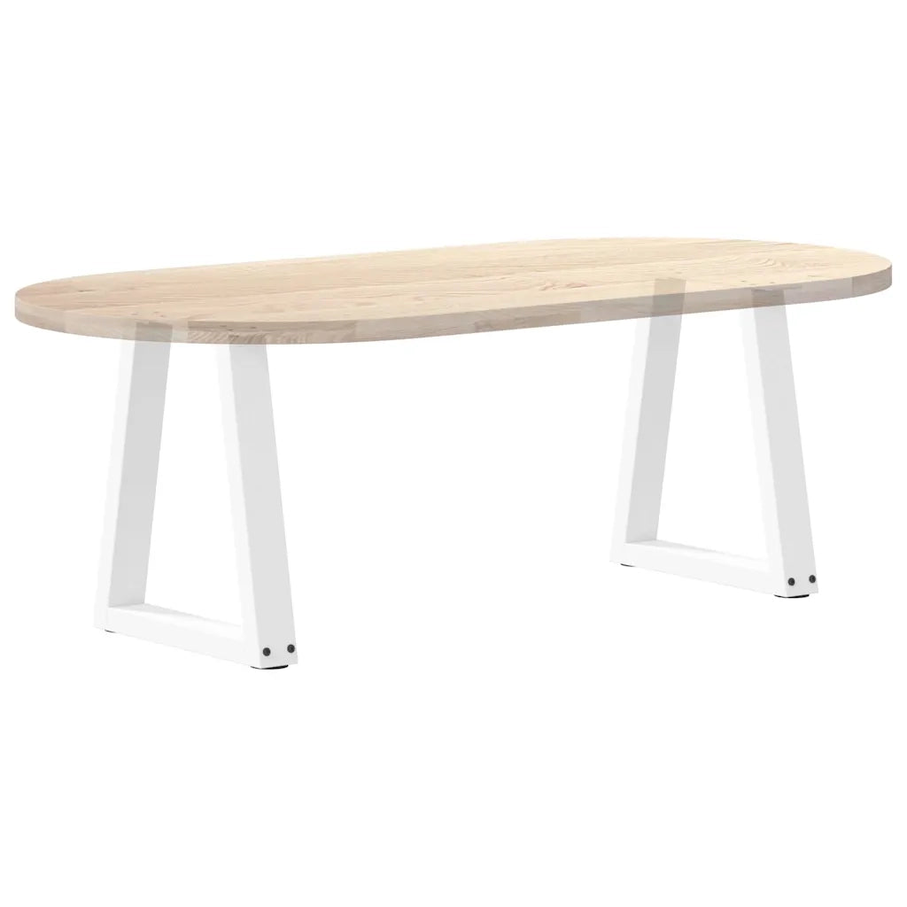 Gambe per Tavolino da CaffÃ¨ a Forma di V 2 pz Bianche 28x(42-43,3) cm Acciaio
